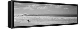 Surfer Standing on the Beach, North Shore, Oahu, Hawaii, USA-null-Framed Stretched Canvas