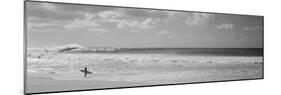Surfer Standing on the Beach, North Shore, Oahu, Hawaii, USA-null-Mounted Photographic Print