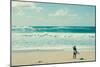 Surfer standing on the beach, North Shore, Oahu, Hawaii, USA-null-Mounted Photographic Print