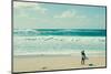 Surfer standing on the beach, North Shore, Oahu, Hawaii, USA-null-Mounted Photographic Print