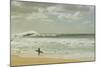 Surfer standing on the beach, North Shore, Oahu, Hawaii, USA-null-Mounted Photographic Print