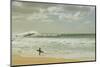 Surfer standing on the beach, North Shore, Oahu, Hawaii, USA-null-Mounted Photographic Print