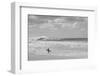 Surfer standing on the beach, North Shore, Oahu, Hawaii, USA-null-Framed Photographic Print