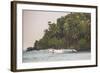 Surfer Surfing at Sunset at Mirissa Beach, South Coast, Sri Lanka, Southern Province, Asia-Matthew Williams-Ellis-Framed Photographic Print