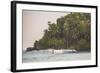 Surfer Surfing at Sunset at Mirissa Beach, South Coast, Sri Lanka, Southern Province, Asia-Matthew Williams-Ellis-Framed Photographic Print