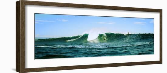 Surfer Surfing in the Ocean, Oahu, Hawaii, USA-null-Framed Photographic Print