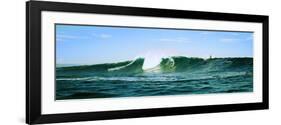 Surfer Surfing in the Ocean, Oahu, Hawaii, USA-null-Framed Photographic Print