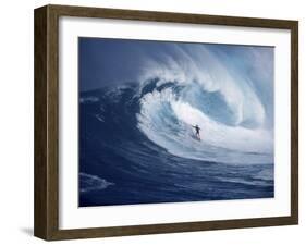 Surfer Surfing-null-Framed Premium Photographic Print