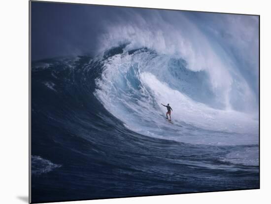 Surfer Surfing-null-Mounted Photographic Print