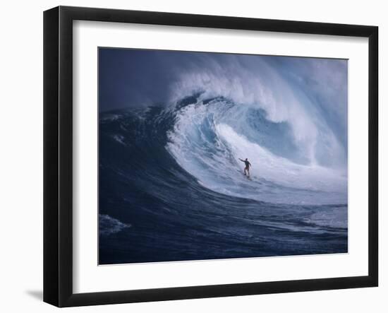 Surfer Surfing-null-Framed Photographic Print