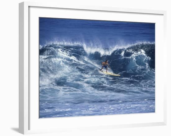 Surfer Surfing-null-Framed Photographic Print