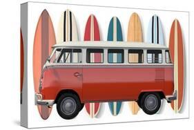 Surfer Van-Edward M. Fielding-Stretched Canvas