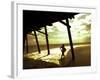 Surfer Walking along Tide-Jan Lakey-Framed Photographic Print