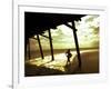 Surfer Walking along Tide-Jan Lakey-Framed Photographic Print