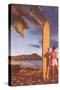 Surfer with Long Board-null-Stretched Canvas