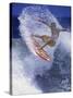 Surfer with Red Board-null-Stretched Canvas