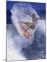 Surfer with Red Board-null-Mounted Photographic Print