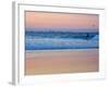 Surfers at Dusk, Gold Coast, Queensland, Australia-David Wall-Framed Photographic Print