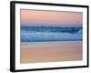 Surfers at Dusk, Gold Coast, Queensland, Australia-David Wall-Framed Photographic Print