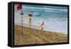 Surfers at Sunset Beach, Oahu, Hawaii, USA-Charles Crust-Framed Stretched Canvas