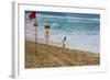 Surfers at Sunset Beach, Oahu, Hawaii, USA-Charles Crust-Framed Photographic Print