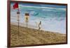 Surfers at Sunset Beach, Oahu, Hawaii, USA-Charles Crust-Framed Photographic Print