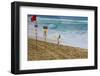 Surfers at Sunset Beach, Oahu, Hawaii, USA-Charles Crust-Framed Photographic Print