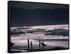 Surfers at Sunset, Ehukai, Oahu, Hawaii-Bill Romerhaus-Framed Stretched Canvas