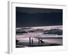 Surfers at Sunset, Ehukai, Oahu, Hawaii-Bill Romerhaus-Framed Photographic Print