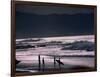 Surfers at Sunset, Ehukai, Oahu, Hawaii-Bill Romerhaus-Framed Photographic Print