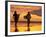 Surfers at Sunset, Gold Coast, Queensland, Australia-David Wall-Framed Photographic Print