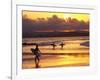 Surfers at Sunset, Gold Coast, Queensland, Australia-David Wall-Framed Photographic Print