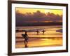 Surfers at Sunset, Gold Coast, Queensland, Australia-David Wall-Framed Photographic Print