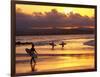 Surfers at Sunset, Gold Coast, Queensland, Australia-David Wall-Framed Photographic Print