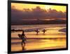 Surfers at Sunset, Gold Coast, Queensland, Australia-David Wall-Framed Photographic Print