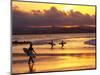 Surfers at Sunset, Gold Coast, Queensland, Australia-David Wall-Mounted Photographic Print