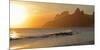 Surfers at Sunset on Ipanema Beach, Rio De Janeiro, Brazil-null-Mounted Photographic Print