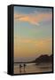 Surfers at Sunset on Playa Guiones Surf Beach-Rob Francis-Framed Stretched Canvas