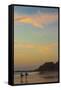 Surfers at Sunset on Playa Guiones Surf Beach-Rob Francis-Framed Stretched Canvas