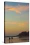 Surfers at Sunset on Playa Guiones Surf Beach-Rob Francis-Stretched Canvas