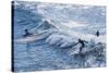 Surfers at the Hookipa Beach Park, Paai, Maui, Hawaii, United States of America, Pacific-Michael Runkel-Stretched Canvas