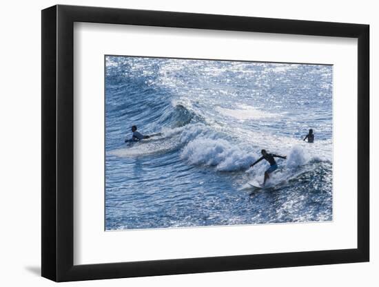 Surfers at the Hookipa Beach Park, Paai, Maui, Hawaii, United States of America, Pacific-Michael Runkel-Framed Photographic Print