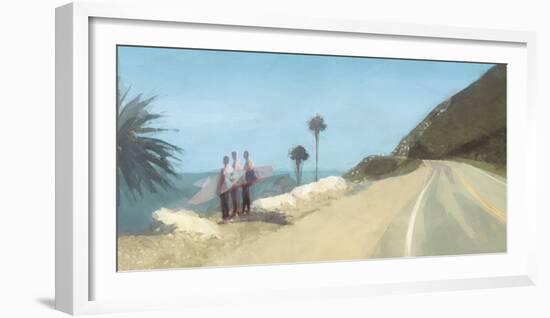 Surfers At The Point-Malcolm Sanders-Framed Giclee Print