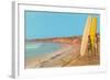 Surfers Checking Out Waves-null-Framed Art Print