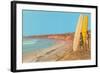 Surfers Checking Out Waves-null-Framed Art Print