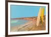 Surfers Checking Out Waves-null-Framed Art Print