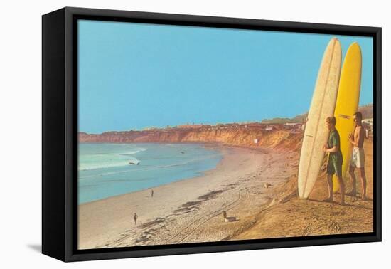 Surfers Checking Out Waves-null-Framed Stretched Canvas