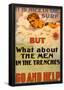 Surfers Help Men in Trenches War Propaganda Vintage Ad Poster Print-null-Framed Poster