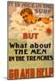 Surfers Help Men in Trenches War Propaganda Vintage Ad Poster Print-null-Mounted Poster