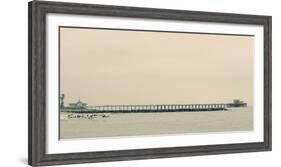 Surfers In Front Of Pier In Newport Beach-Lindsay Daniels-Framed Photographic Print